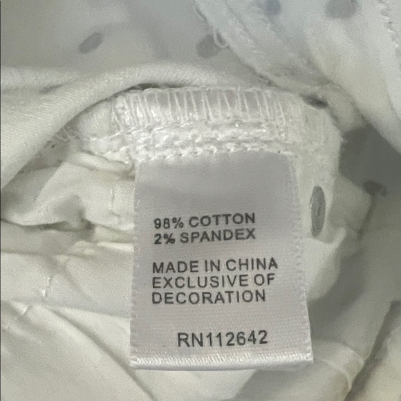 White Polka Dot Women's Capris - Picture 5 of 6